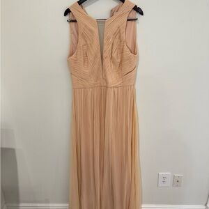 BHLDN Peach Maxi Chiffon Gown